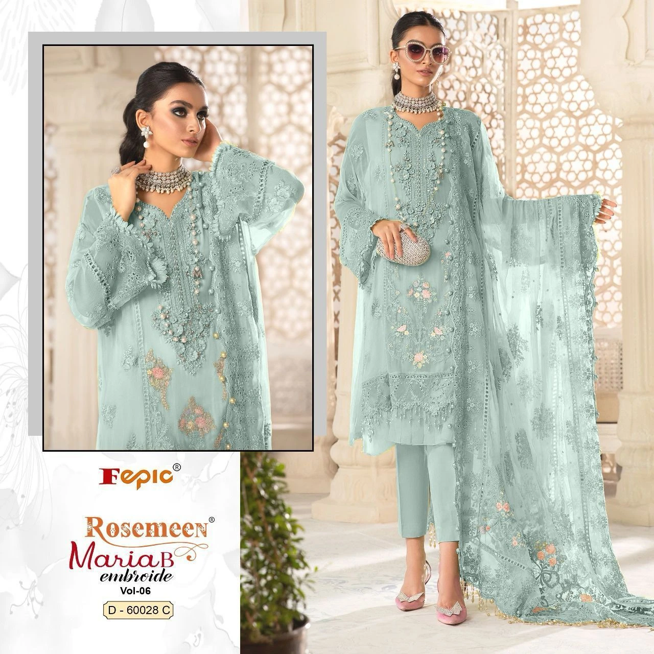 Fepic 60028 Georgette Wholesale Pakistani Salwar Suit Catalog — Wholesale Pakistani Suits, MPA wholesale from Surat - Gallery Image 8